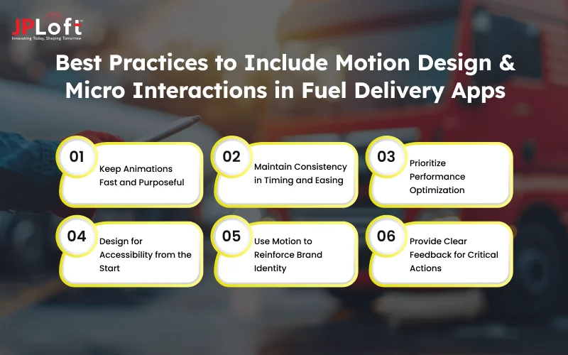Best Practices to Include Motion Design & Micro Interactions in Fuel Delivery Apps
